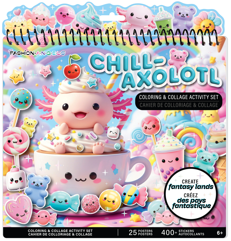 CHILL AXOLOTL COLOR AND COLLAGE