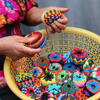 Crochet Multicolor Hacky Sack Stress Ball | Foot Sack - Guatemala