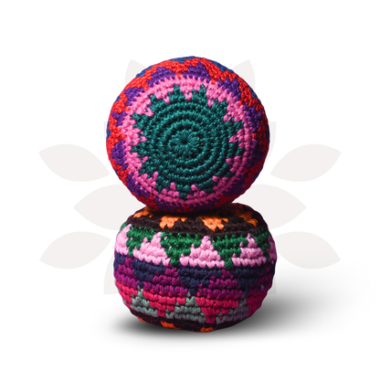 Crochet Multicolor Hacky Sack Stress Ball | Foot Sack - Guatemala
