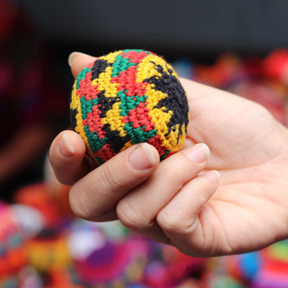 Crochet Multicolor Hacky Sack Stress Ball | Foot Sack - Guatemala