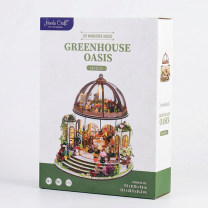 DIY Miniature House Kit: Greenhouse Oasis