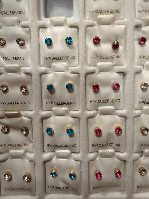 Birthstone Pierced Earrings