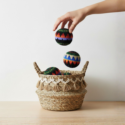 Crochet Multicolor Hacky Sack Stress Ball | Foot Sack - Guatemala