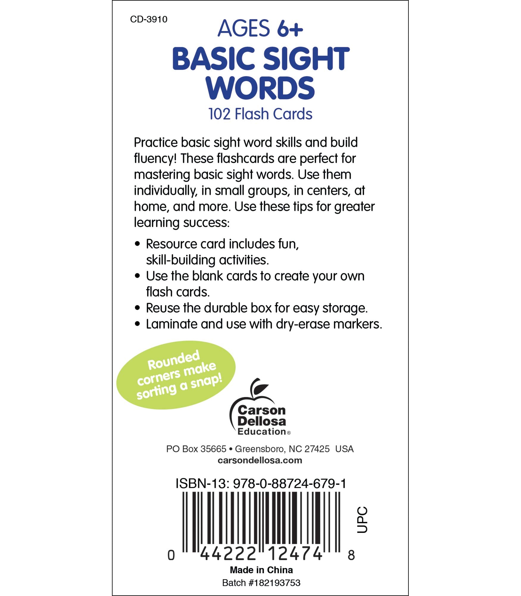 Flash Cards Sight Words
