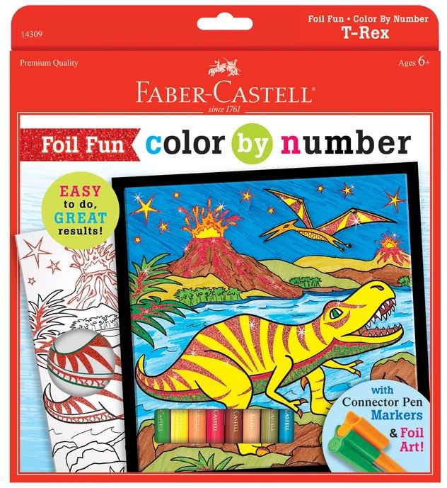 TRex Foil Fun Color by Number-1