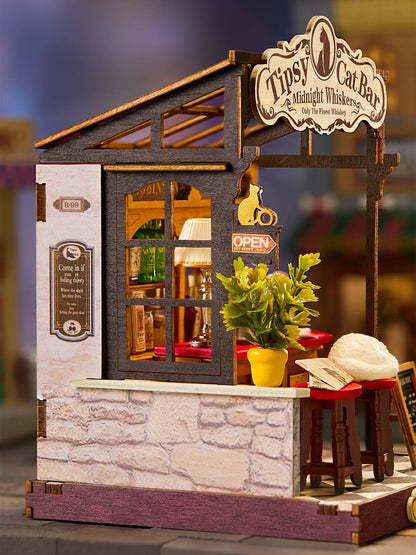 DIY Miniature House Kit: Champs-Élysées Bistro