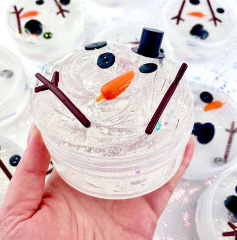 Kawaii Melted Snowman Slime-1