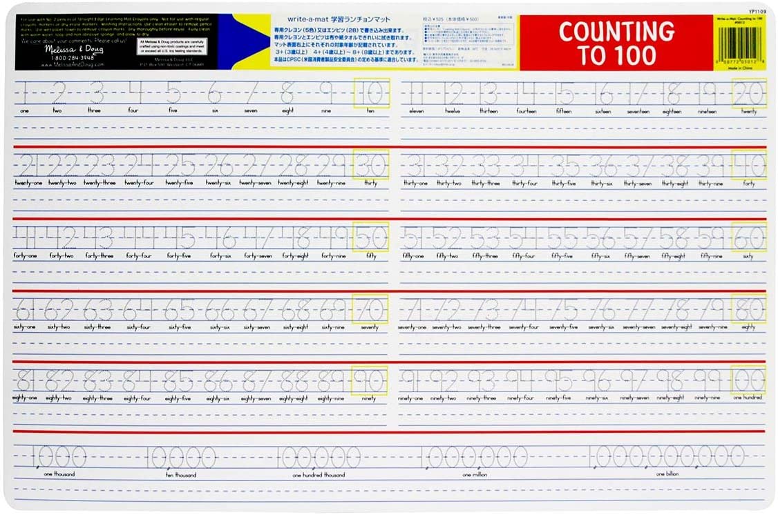 Count to 100 Learning Mat
