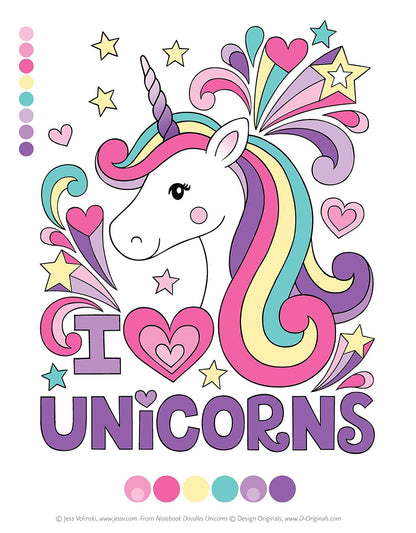 Notebook Doodles Unicorns
