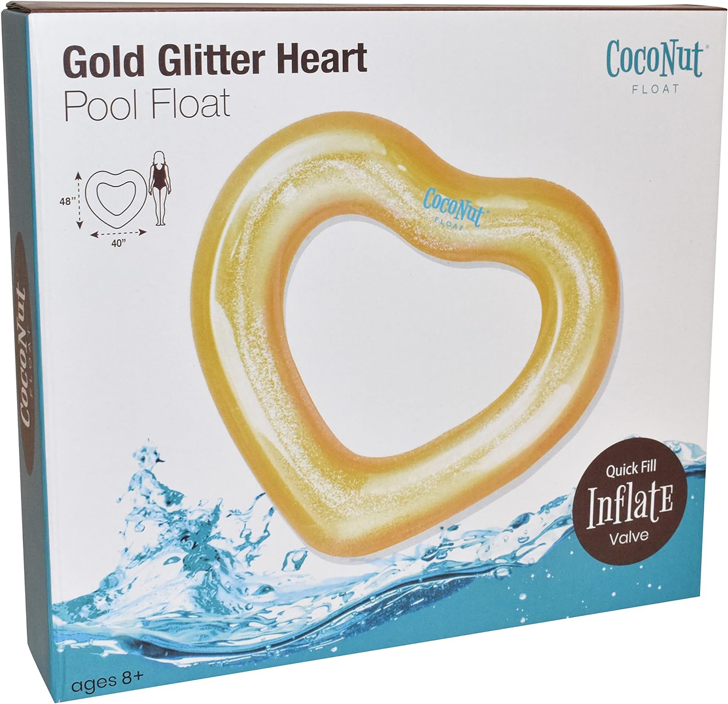 Gold Glitter Heart Float-1