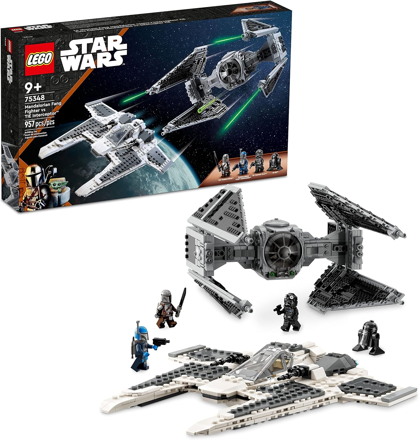 Star Wars Mandalorian Fang Fighter vs. TIE-1