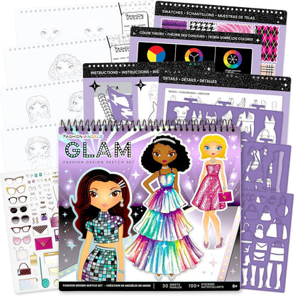 Glam Fashion Sketch Set