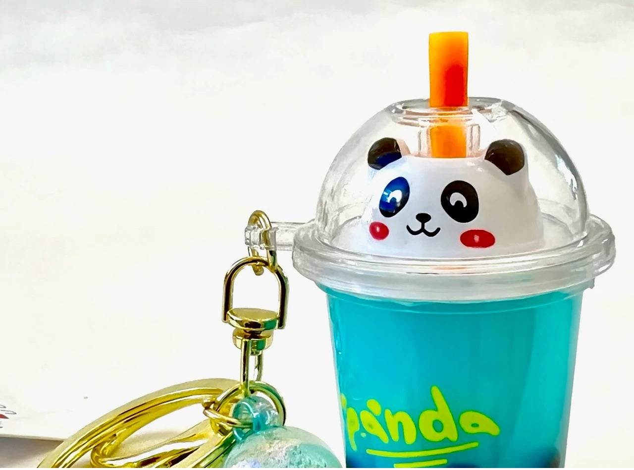 Panda Boba Tea Key Chain