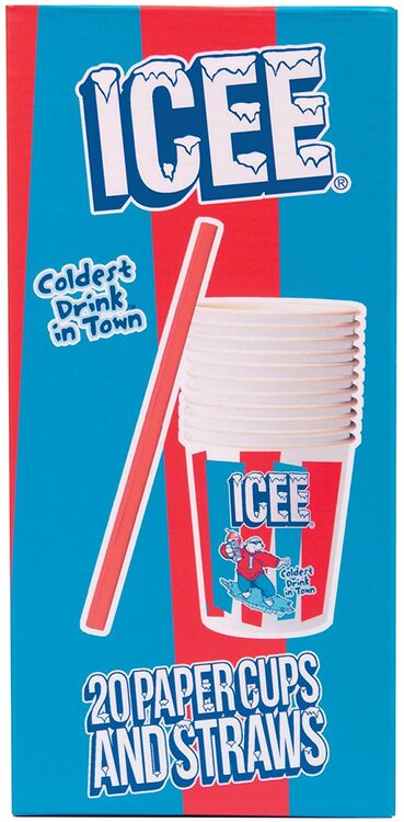 Icee Paper Cups N Straws-1