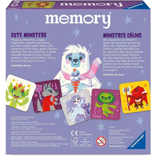 Cute Monsters Memory Game