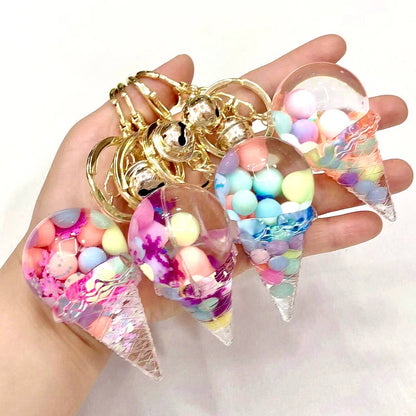 Ice Cream Boba Key Charm
